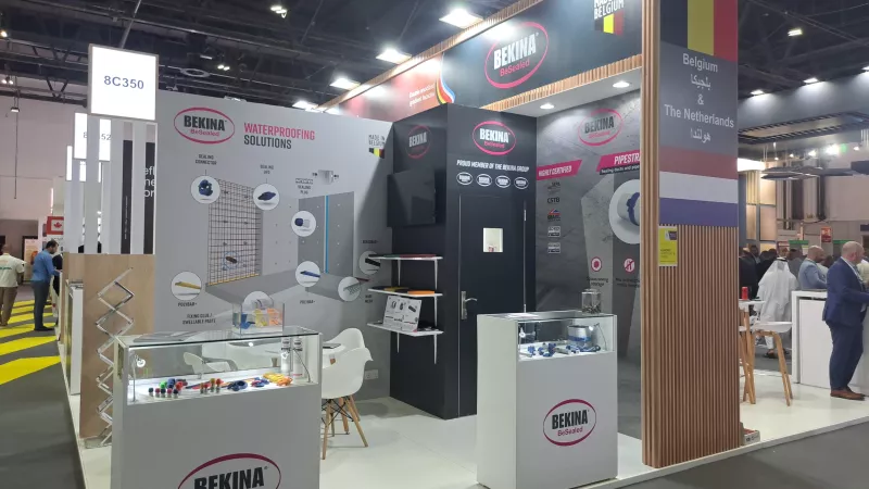 Booth from Bekina BeSealed at Big5 in Dubai